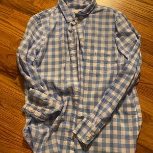 J Crew Light blue check shirt
